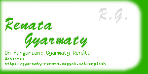 renata gyarmaty business card