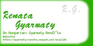 renata gyarmaty business card